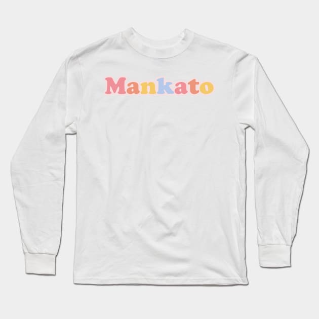 Mankato Pastel Letters Long Sleeve T-Shirt by sydneyurban